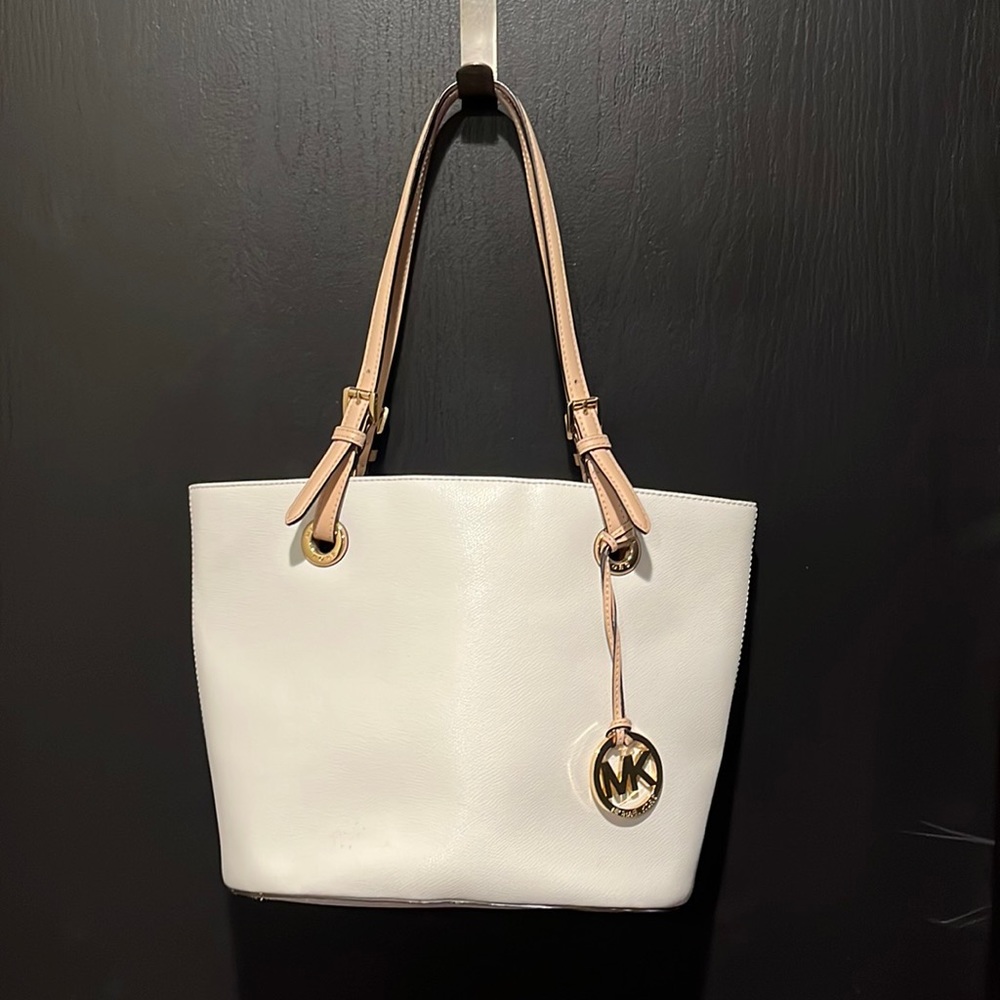 Michael Kors Cream Leather Tote